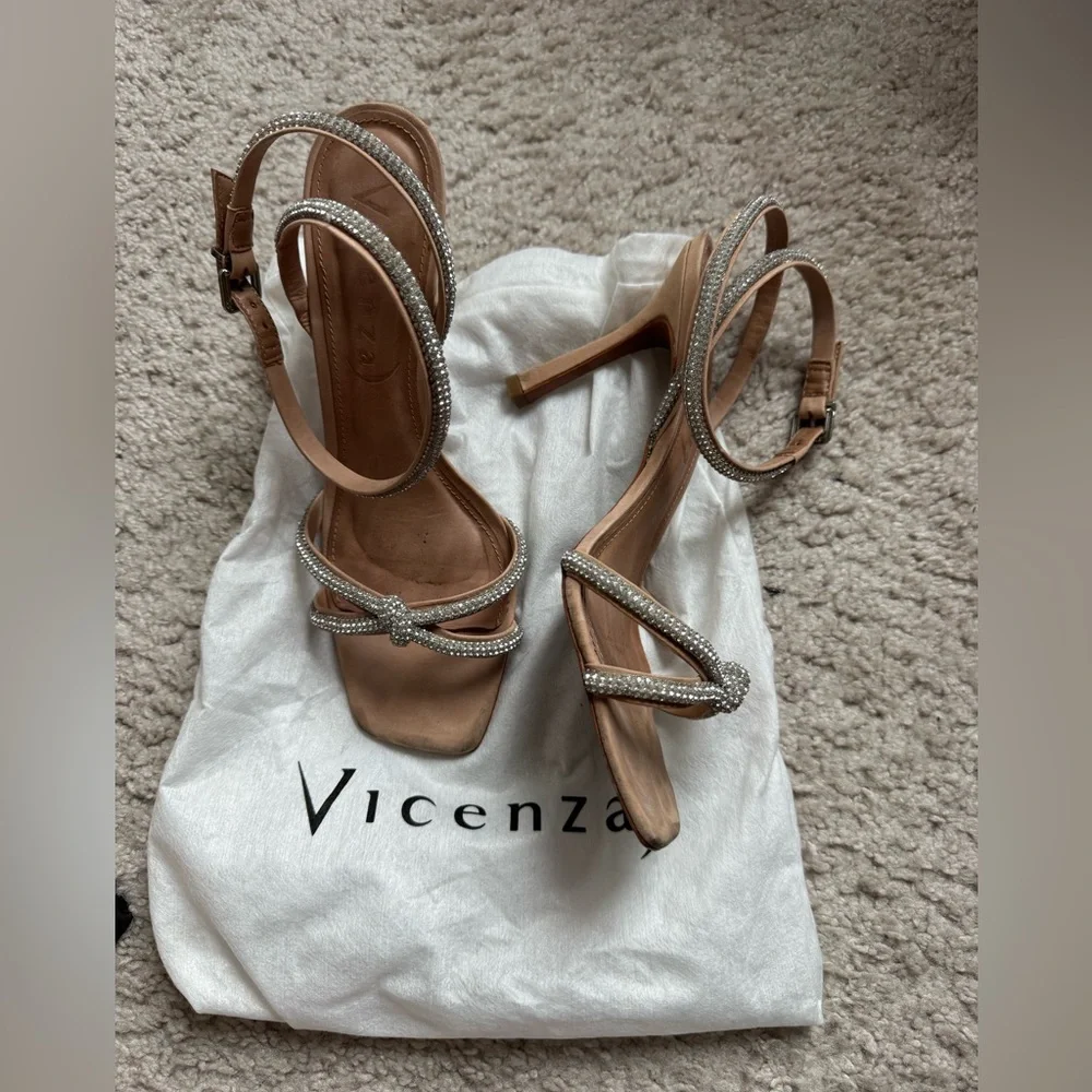 Vicenza Deena Crystal Heels Anthropologie women’s size US 10 - Picture 2 of 9